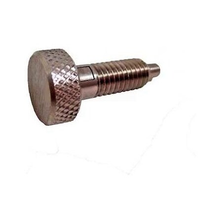 J.W. Winco Knurled Retractable Plunger w/ Lock-Out SS Body SS Nose 1x4lbs Pressure 1/4-20 Thread 3TLH1